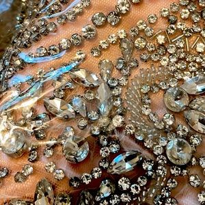 dress was custom made for my homecoming, it runs small has plenty of stretch!!